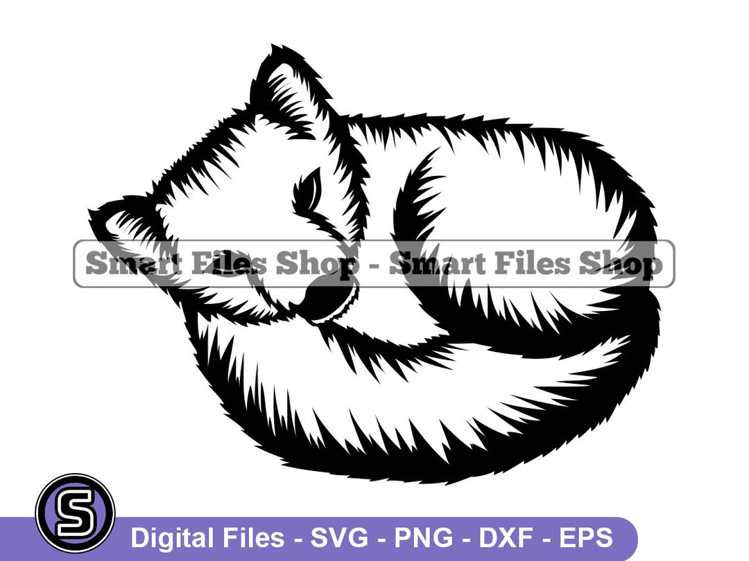 Sleeping Fox SVG, Fox SVG, Sleep Svg, Night Svg, Forest Creatures Svg ...