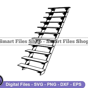 Wooden Stairs Svg, Stairs Svg, Stairs Dxf, Stairs Png, Stairs Clipart, Stairs Files, Eps