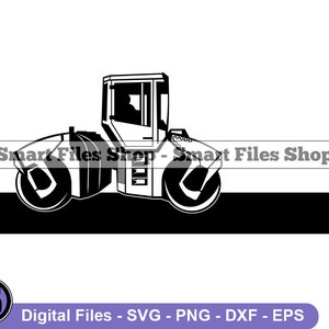 Road Roller #2 Svg, Road Roller Svg, Heavy Equipment Svg, Road Roller Dxf, Road Roller Png, Road Roller Clipart, Road Roller Files, Eps