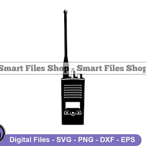 Walkie Talkie #2 Svg, Radio Svg, Communication Svg, Walkie Talkie Dxf, Walkie Talkie Png, Walkie Talkie Clipart, Walkie Talkie Files, Eps