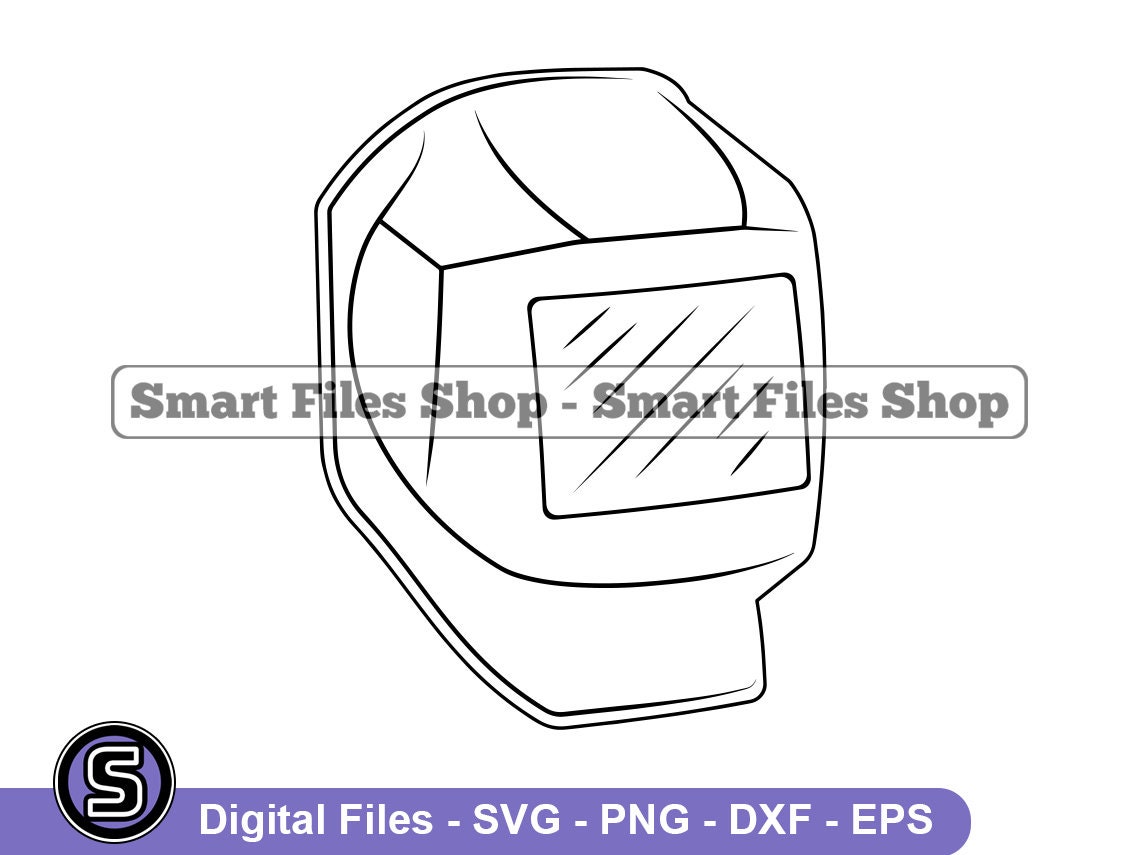 Welder Helmet Outline Svg Welder Svg Welding Svg Welder Etsy UK