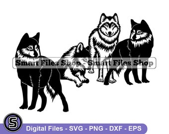 Wolf Pack #4 Svg, Wolf Svg, Wolves Svg, Forest Creatures Svg, Wolf Pack Dxf, Wolf Pack Png, Wolf Pack Clipart, Wolf Pack Files, Eps
