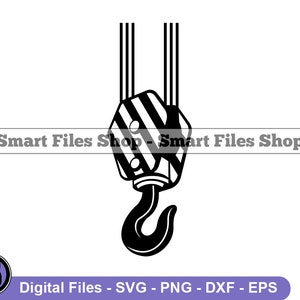 Crane Hook #4 Svg, Crane Hook Svg, Hook Svg, Construction Svg, Crane Hook Dxf, Crane Hook Png, Crane Hook Clipart, Crane Hook Files, Eps
