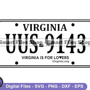 Virginia Kenteken Svg, Virginia Svg, Rijden Svg, Bestuurder Svg, Virginia Dxf, Virginia Png, Virginia Clipart, Virginia Files, Eps
