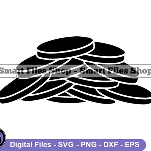 Pile Of Coins #3 Svg, Treasure Svg, Money Svg, Gold Coins Svg, Coins Dxf, Coins Png, Coins Clipart, Coins Files, Eps