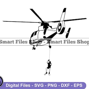 Rescue Helicopter Svg, Helicopter Svg, First Responders Svg, EMT Svg, Paramedic Svg, Helicopter Dxf, Helicopter Png, Clipart, Files, Eps