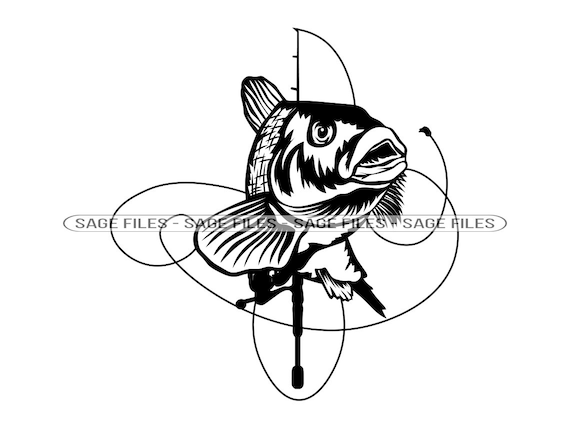 Vector Illustration Carp Fish Fishing Rod : image vectorielle de