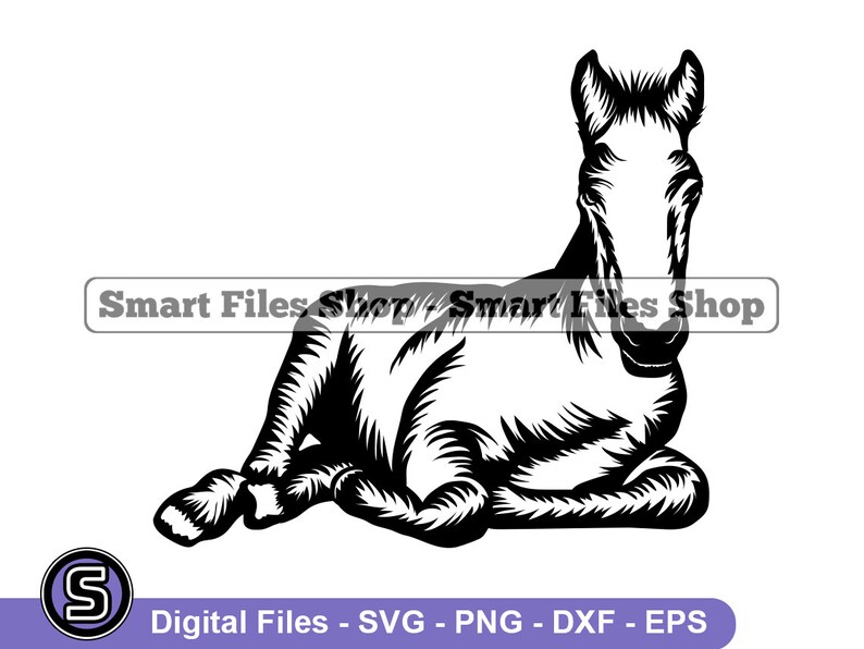 Horse Lying Down 2 Svg Horse Svg Sleeping Horse Svg Horse Etsy