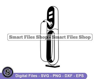 Electric Vehicle Charging Station Svg, Electric Car Charger Svg, EV Charging Svg, Electric Car Dxf, Electric Car Png, Clipart, Files, Eps