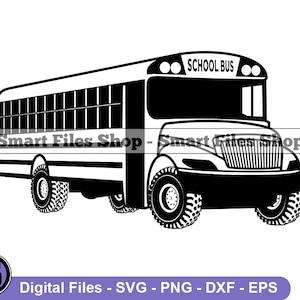 スクールバス SVG、スクールバス DXF、スクールバス PNG、スクールバス クリップアート、スクールバス ファイル、EPS
