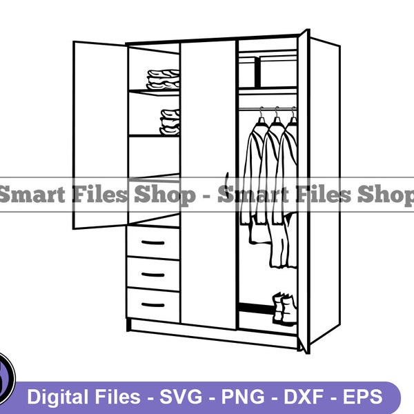 Wardrobe SVG, Clothing Svg, Wardrobe Dxf, Wardrobe Png, Wardrobe Clipart, Wardrobe Files, Eps