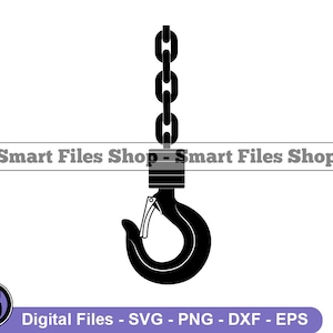 Crane Hook #3 Svg, Crane Hook Svg, Hook Svg, Construction Svg, Crane Hook Dxf, Crane Hook Png, Crane Hook Clipart, Crane Hook Files, Eps