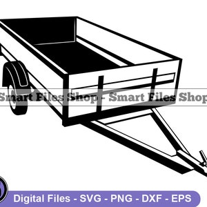 Trailer Svg, Car Trailer Svg, Trailer Svg, Trailer Dxf, Trailer Png, Trailer Clipart, Trailer Files, Eps