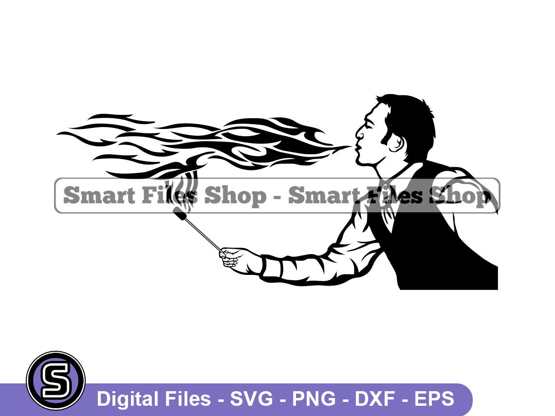 Fire Breathing SVG Fire Breathing Dxf Fire Breathing Png | Etsy