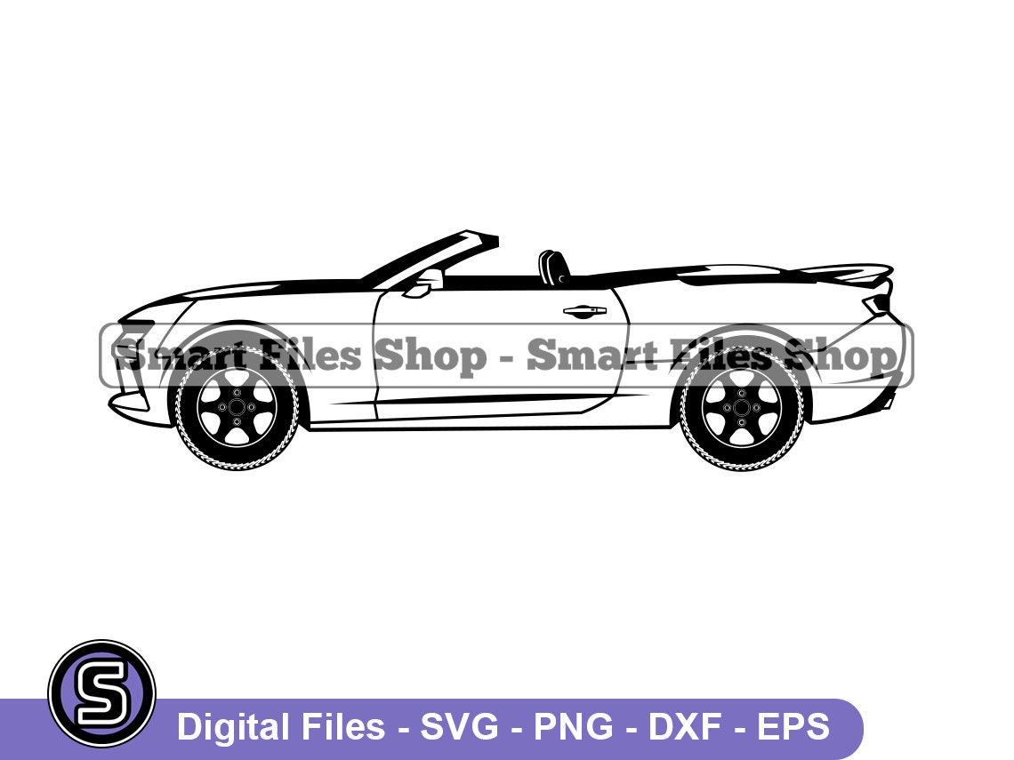 Voiture Convertible #2 Svg, Convertible Svg, Voiture Svg, Convertible Dxf, Convertible Png, Convertible Clipart, Convertible Files, Convertible Eps