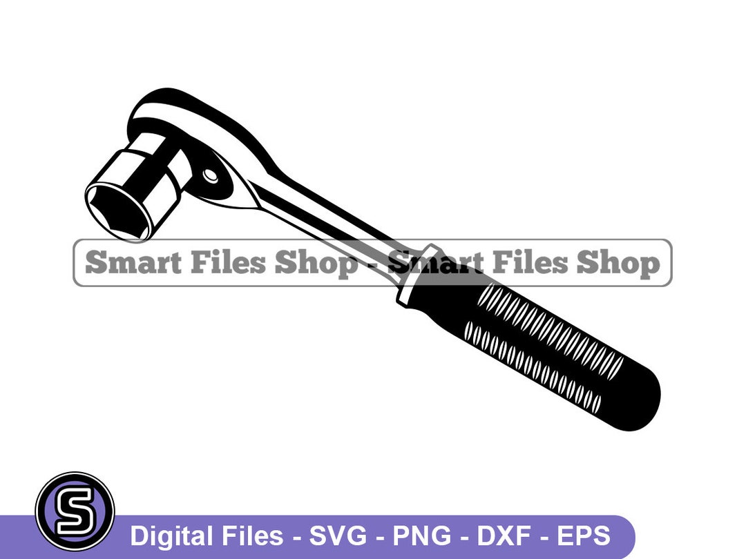 Ratchet Spanner Svg, Mechanic Svg, Tools Svg, Ratchet Spanner Dxf