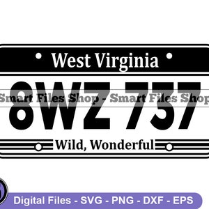 West Virginia Kenteken Svg, West Virginia Svg, Rijden Svg, Bestuurder Svg, West Virginia Dxf, West Virginia Png, Clipart, Bestanden, Eps