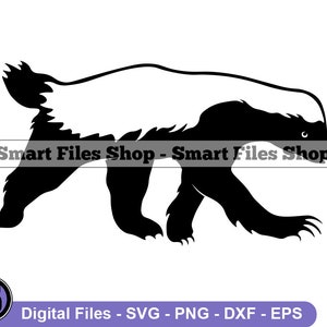 Honey Badger #6 SVG, Honey Badger Svg, Forest Creatures Svg, Honey Badger Dxf, Honey Badger Png, Honey Badger Clipart, Files, Eps