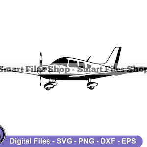 Propeller Plane #2 Svg, Personal Plane Svg, Airplane Svg, Airplane Dxf, Airplane Png, Airplane Clipart, Airplane Files, Eps