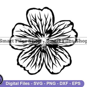 Cranesbill Flower SVG, Cranesbill SVG, Flower Svg, Flower Dxf, Flower Png, Flower Clipart, Flower Files, Flower Eps