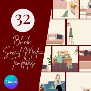 32 Everyday Kitties Social Media Templates