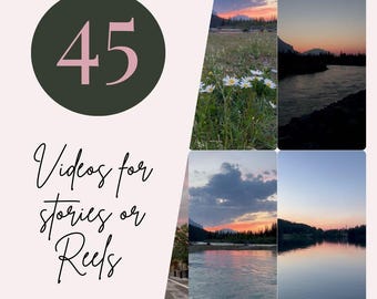 45 vídeos de atardeceres y amaneceres / Historias, TikTok, Instagram Reels, cortos de YouTube, Pinterest /