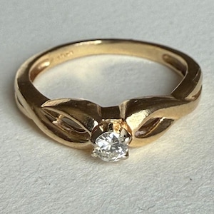 Bague de fiançailles vintage diamants 10 carats - Taille 6