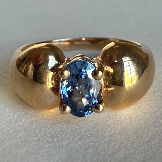 【STONE AND STRAND】Double10-karat gold topaz ring リング London Blue Topaz and White Topaz Gold Ring – Minzara