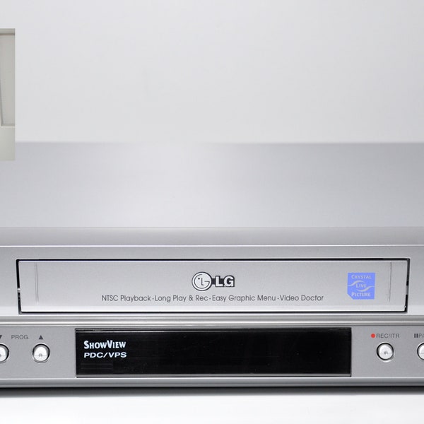 originaler VHS Videorecorder LG HiFi 6 Kopf mit Ersatz-Fernbedienung + TV Menü + 2xSCART Anschluss / refurbished voll funktionsfähig
