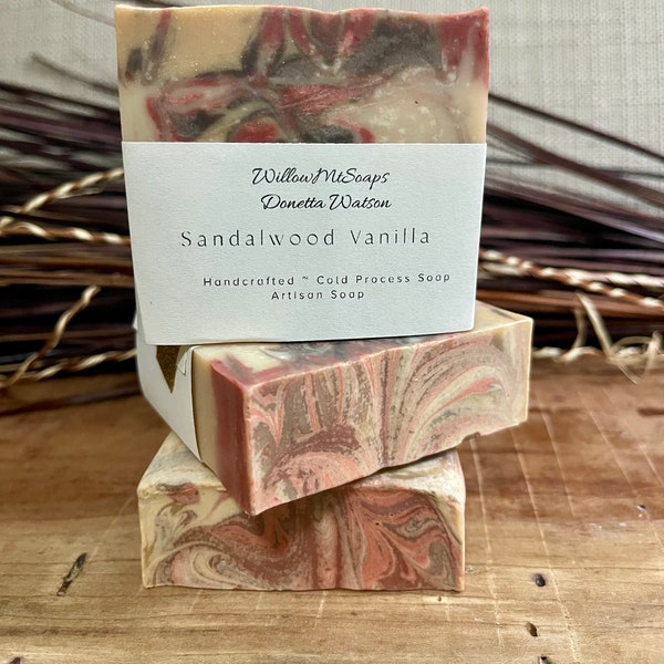 Sandalwood Vanilla Soap, Goat Milk Soap, Cold Process Soap, Vanilla Soap, Sandalwood Soap, Handcrafted Soap, Moisturizing Soap, Palm Free