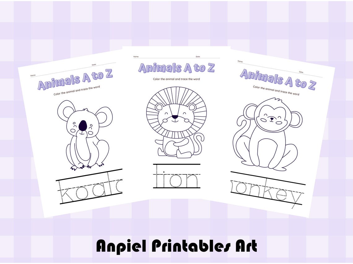 Coloring Book Animal Alphabet A to Z Coloring Book for Kids iPad ...