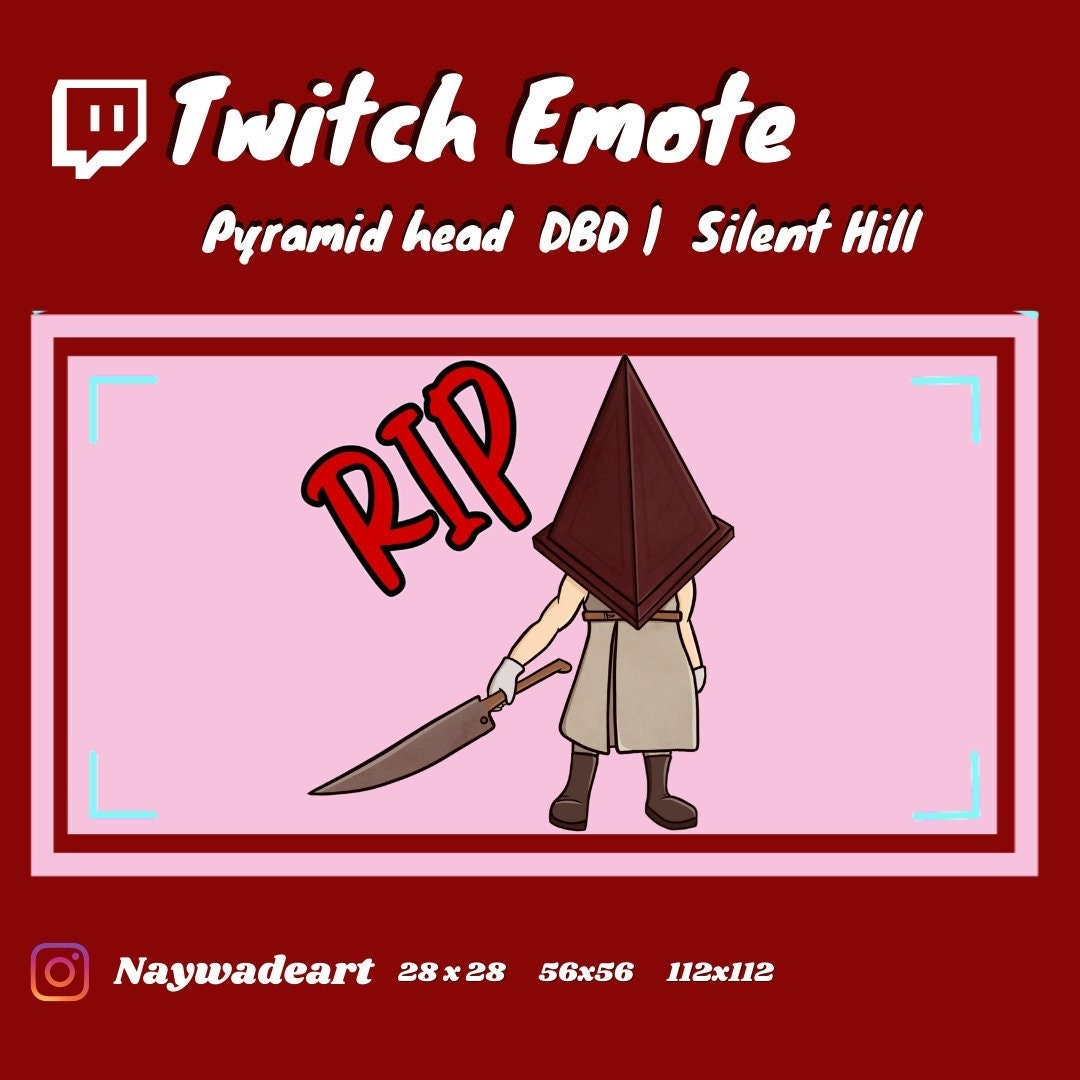 Twitch Emote DBD Pyramid Head Silent Hill RIP, Dead by Daylight