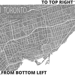 Toronto Ontario One Line Map Print, Ontario Map, Ontario Art, Modern Map, Gift Map, Canada Map Art, Black and White, One Line Art Drawing