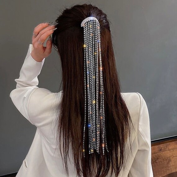 Super Shiny Tassel Hair Clip/rhinestones Tassel Hair - Etsy New Zealand Super Shiny Tassel Hair Clip/rhinestones Tassel Hair - Etsy New Zealand