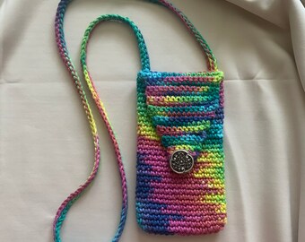 Melange Crochet Crossbody  phone bag