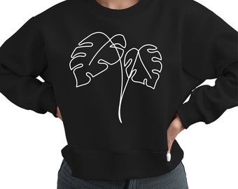 Monstera Leaf Sweatshirt: Plant Mama Gift, 100% Cotton