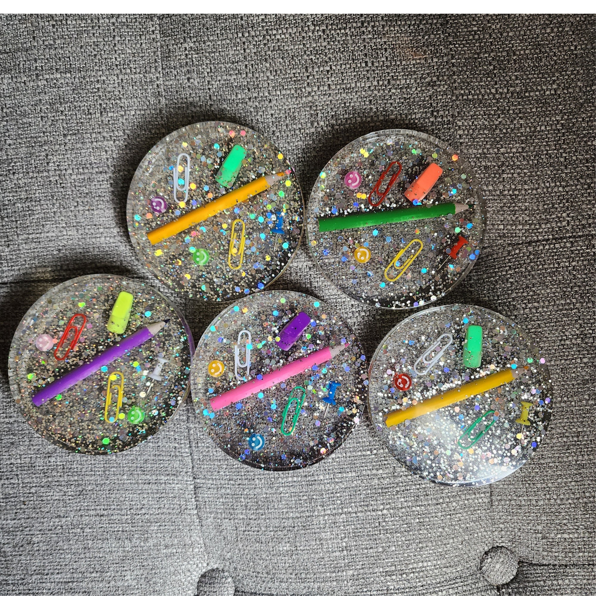 Personalized Teacher Coaster, UV Resin Teacher Gift - Etsy