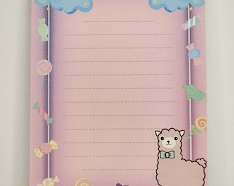 Bloc de notas llama Candy
