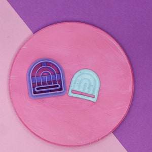 Macrame rainbow arch emboss polymer clay cutter | SKU #C151