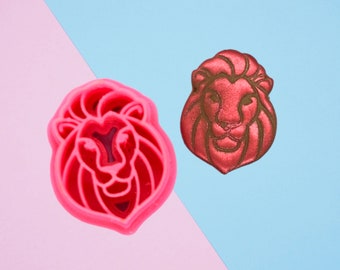 Detailed Lion embossed polymer clay cutter | SKU #C229 | Jungle | Wild Animals