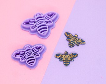 Bee emboss polymer clay cutter | Spring | SKU #C155