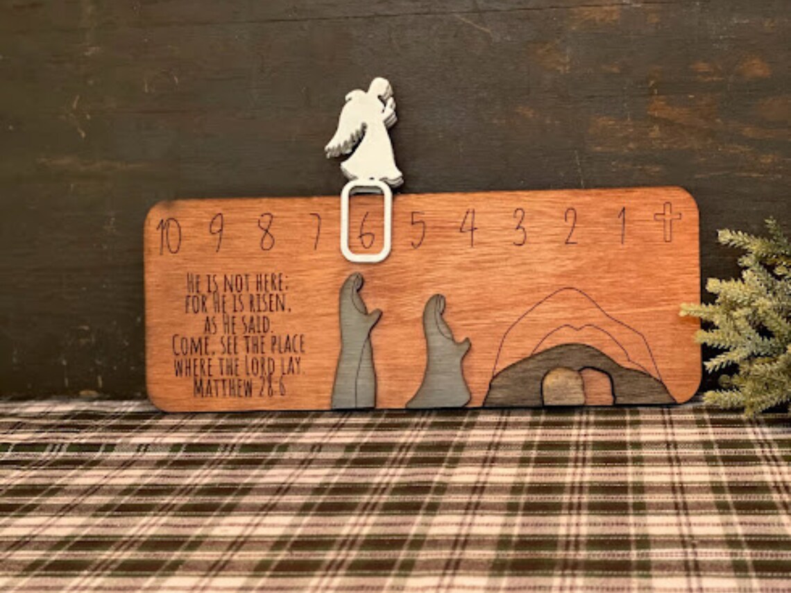 Christian Easter Table Decor, Religious Easter Decor, Easter Nativity