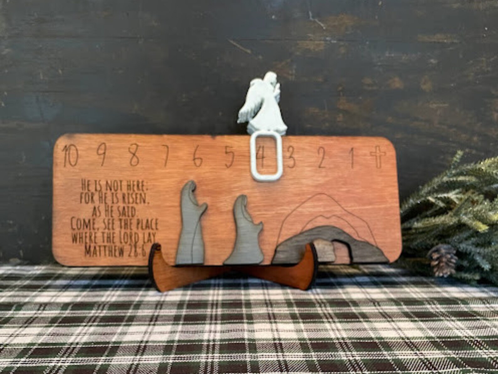 Christian Easter Table Decor, Religious Easter Decor, Easter Nativity