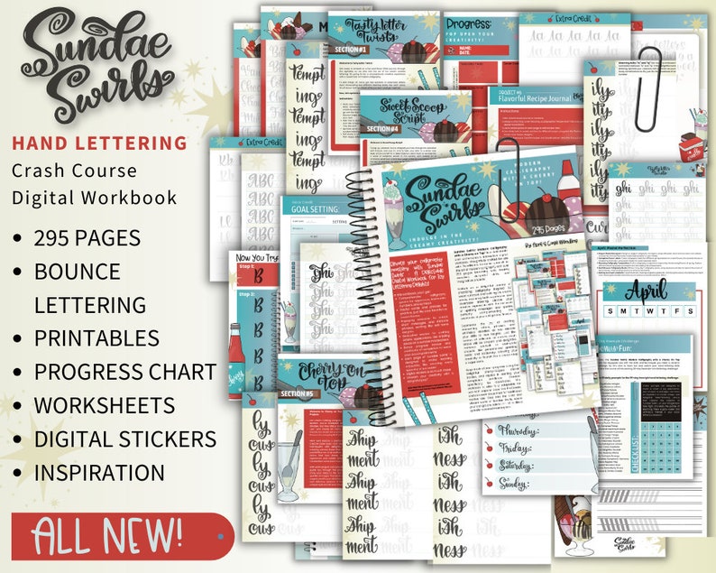 Learn To Hand Letter The Ultimate Crash Course Digital Workbook Plus Our Entire Collection of 47 Additional Ebooks, 1,220 Files MORE FREE image 6