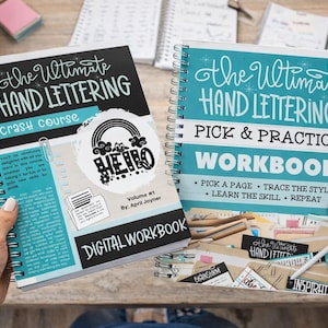 Ultimate Hand Lettering System Bundle | Crash Course Pick  Practice Workbook | 6,600+ Pages | Procreate & Printable Digital Download