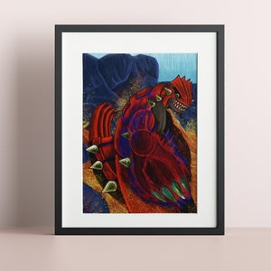 Pokèmon Groudon Full Art print poster illustration