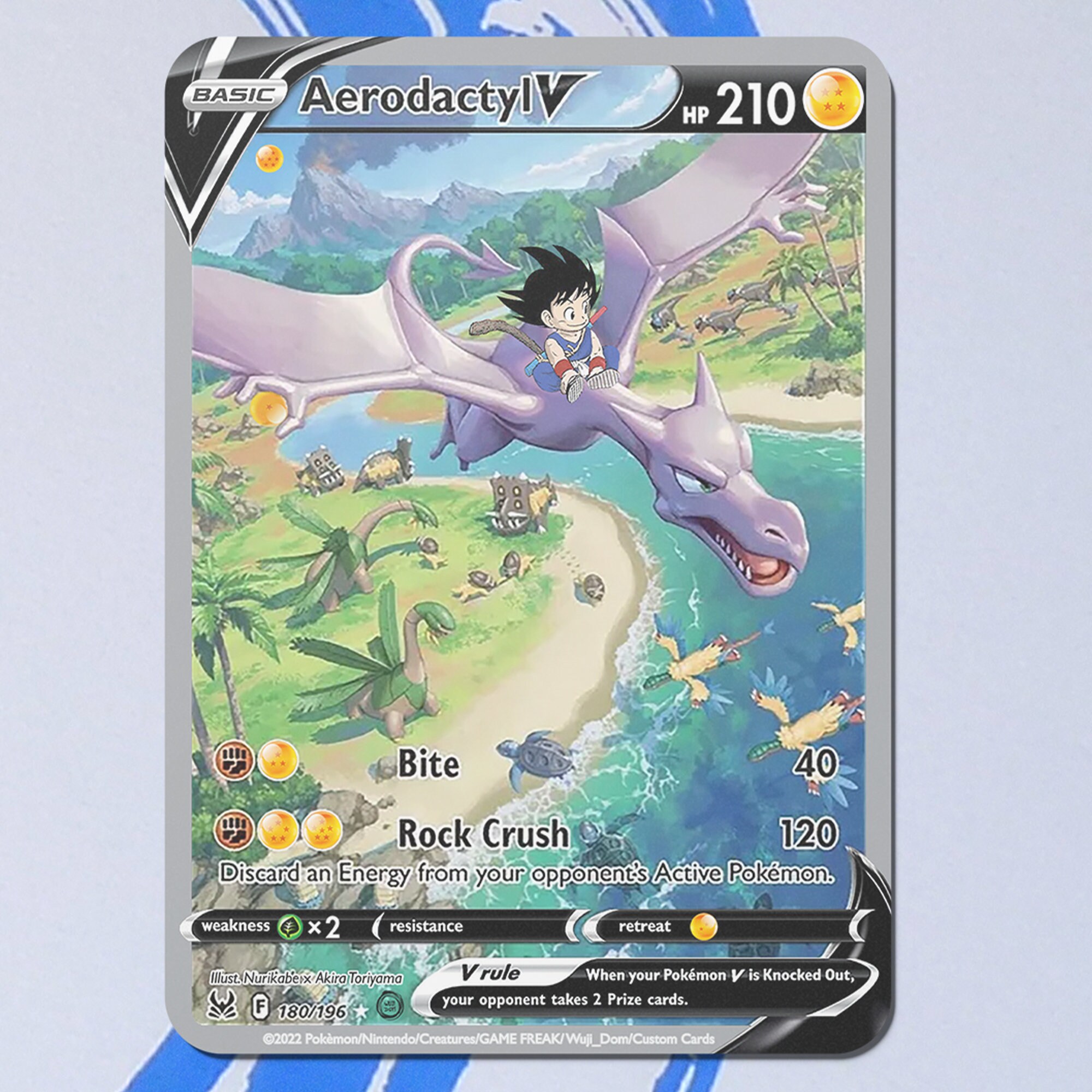 Pokemon TCG X Dragon Ball Aerodactyl V X Kid Goku Lost Abyss -  Israel