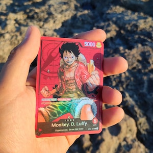 One Piece Proxy TCG, LEADER Monkey D. Luffy ENGLISH Holo custom Replica