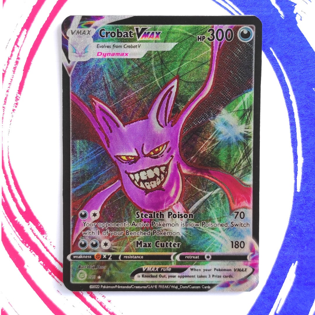 Mavin  GX EX custom card vmax dynamax Mega Pokemon Shadow Shiny Gengar And  & Charizard