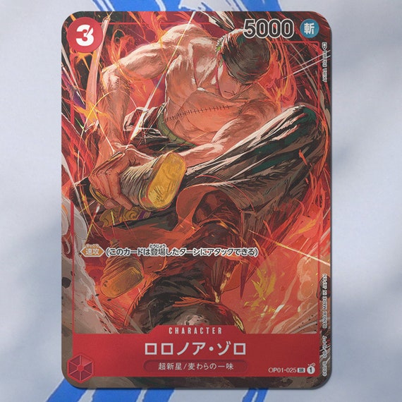 One Piece Custom TCG Card - Roronoa Zoro OP01-025 SR Holo